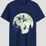 Bicycle Moon Crash Sci-Fi Parody Graphic T-Shirt