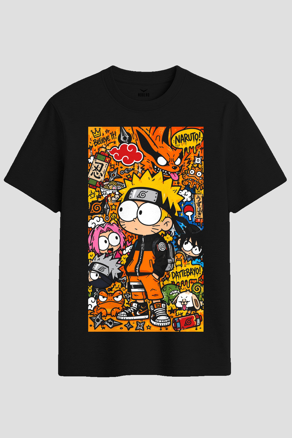 Anime Shinobi Doodle Graphic T-Shirt
