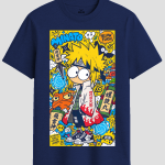 Minato Yellow Flash Anime Doodle Graphic T-Shirt