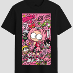 Sakura Medic Ninja Doodle Graphic T-Shirt
