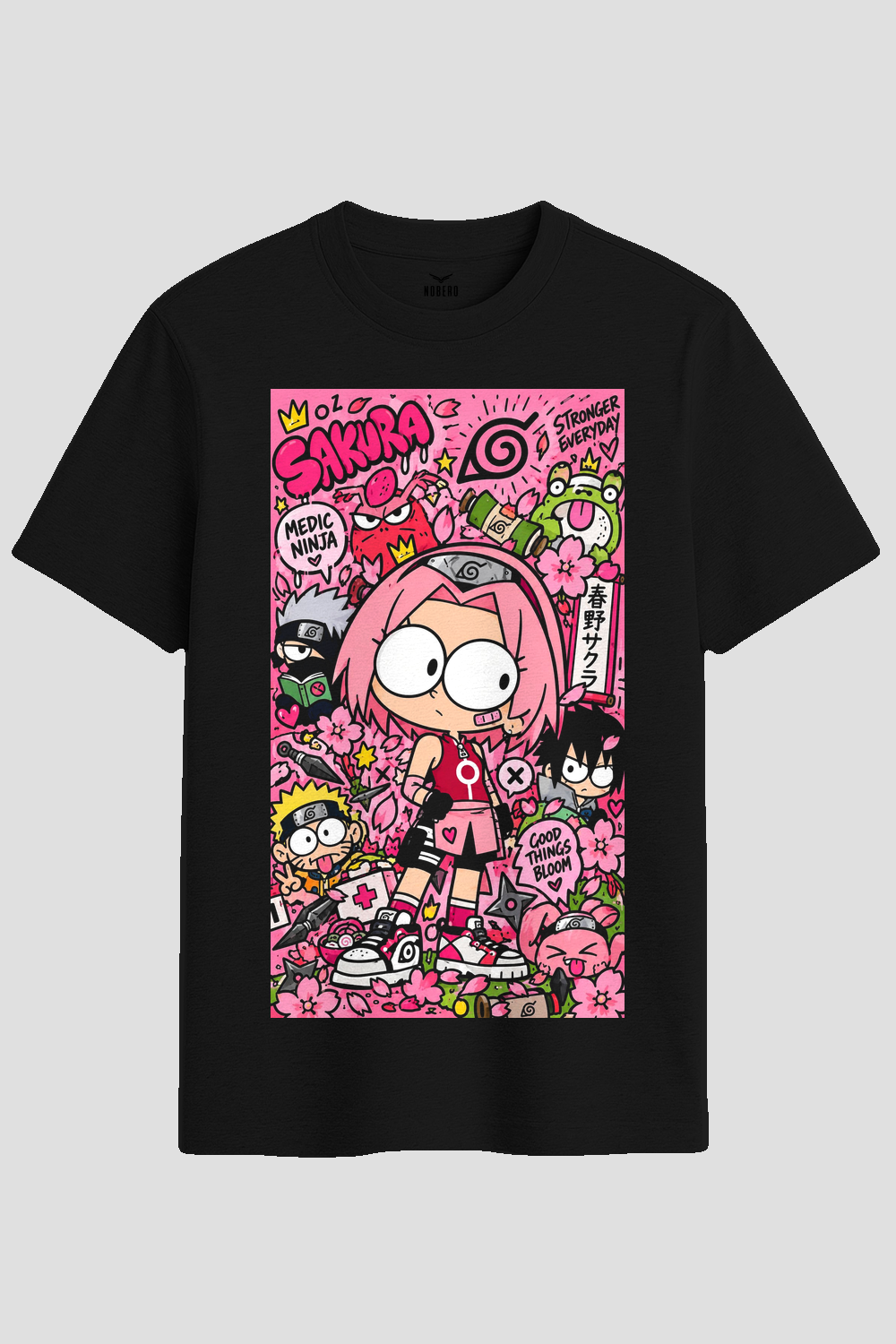 Sakura Medic Ninja Doodle Graphic T-Shirt