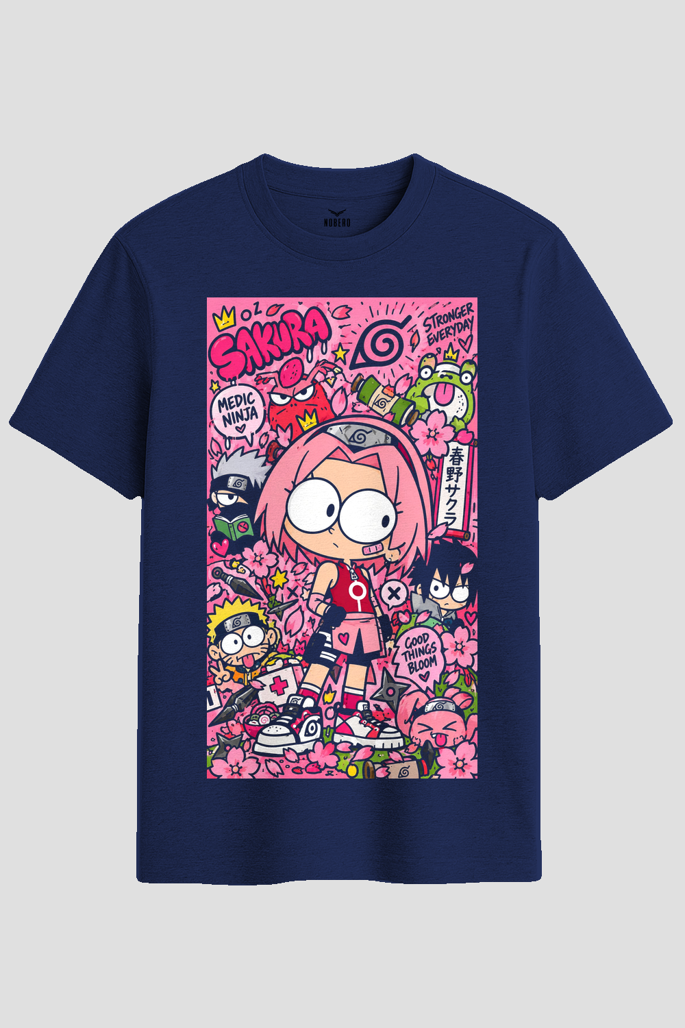 Chibi Sakura Medic Ninja Doodle Graphic T-Shirt