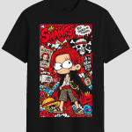 Red-Haired Shanks Doodle Anime Graphic T-Shirt