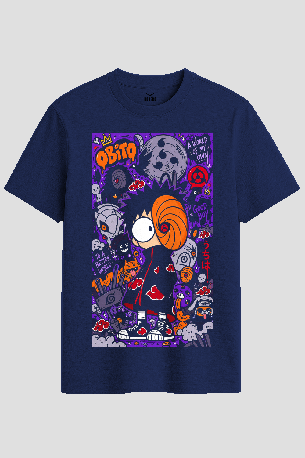 Obito Doodle Streetwear Anime Graphic T-Shirt
