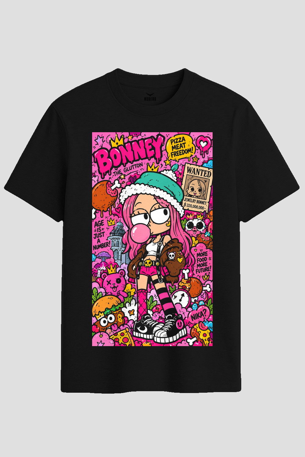 Bonney The Glutton Anime Doodle Graphic T-Shirt