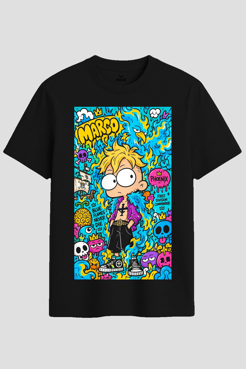 Marco the Phoenix Doodle Anime Graphic T-Shirt