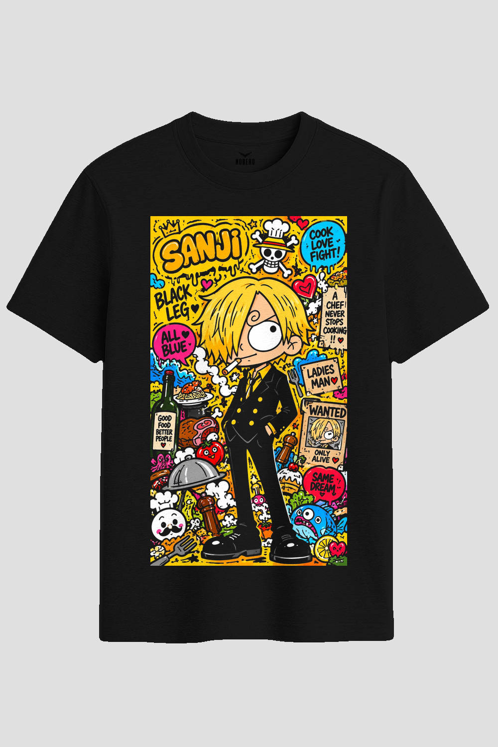 Anime Chef Black Leg Sanji Graphic T-Shirt