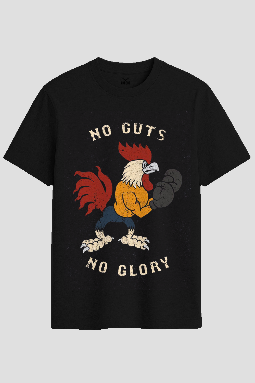 No Guts No Glory Boxing Rooster Graphic T-Shirt