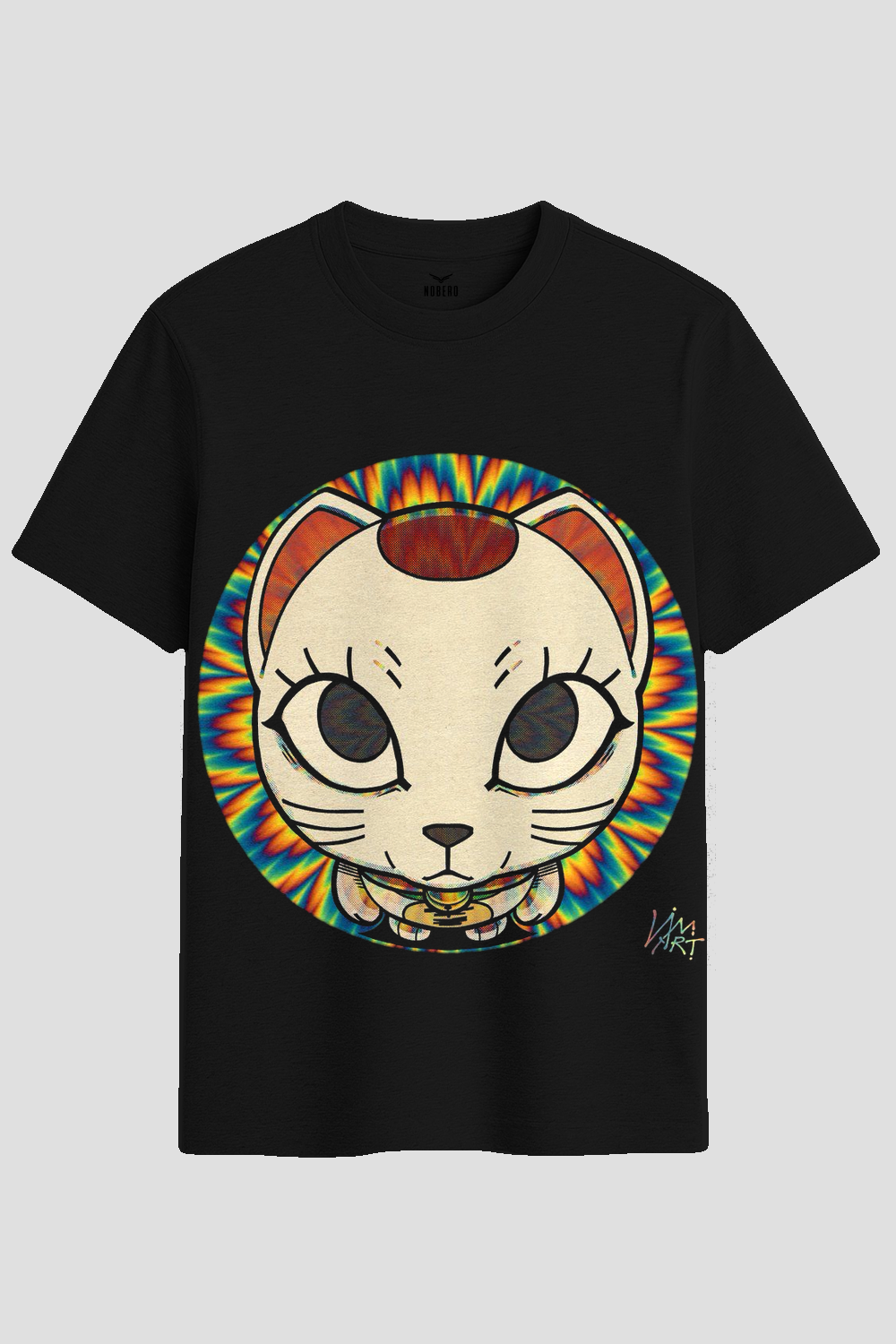 Psychedelic Lucky Cat Graphic T-Shirt