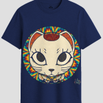 Psychedelic Anime Spirit Cat Graphic T-Shirt