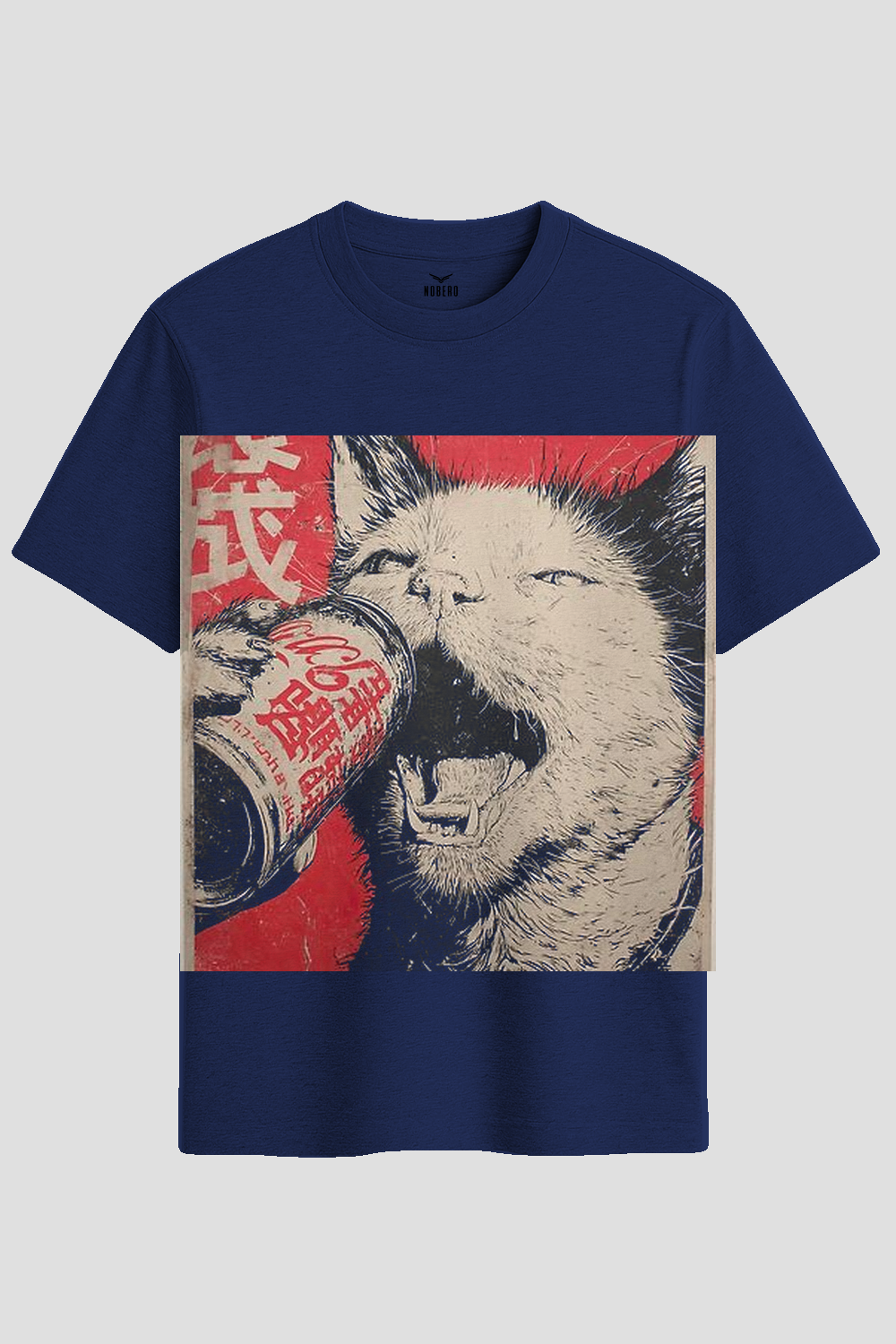 Vintage Japanese Soda Cat Graphic T-Shirt