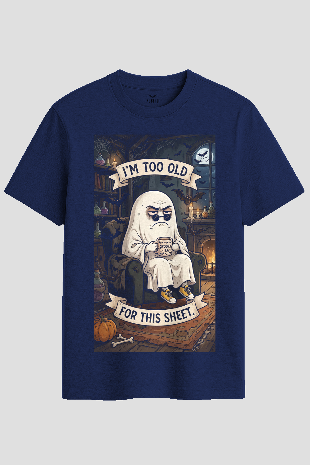 Too Old For This Sheet Funny Ghost Graphic T-Shirt