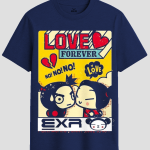 Retro Anime Love Forever Graphic T-Shirt