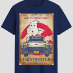 Vintage Ghostbusters Ecto-1 Movie Poster Graphic T-Shirt