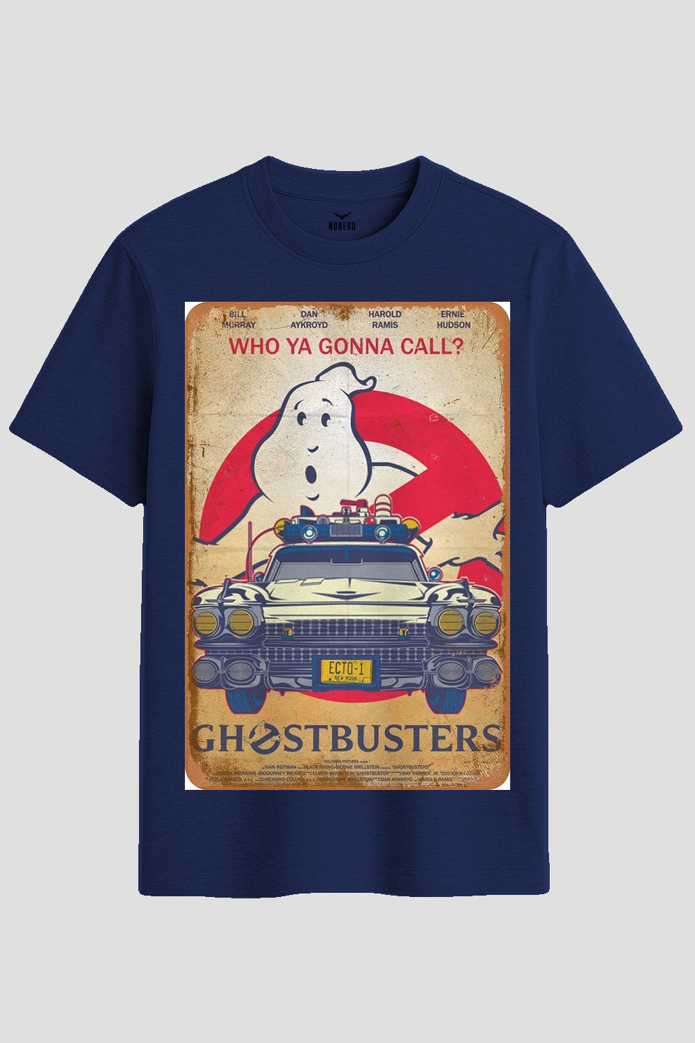 Vintage Ghostbusters Ecto-1 Movie Poster Graphic T-Shirt
