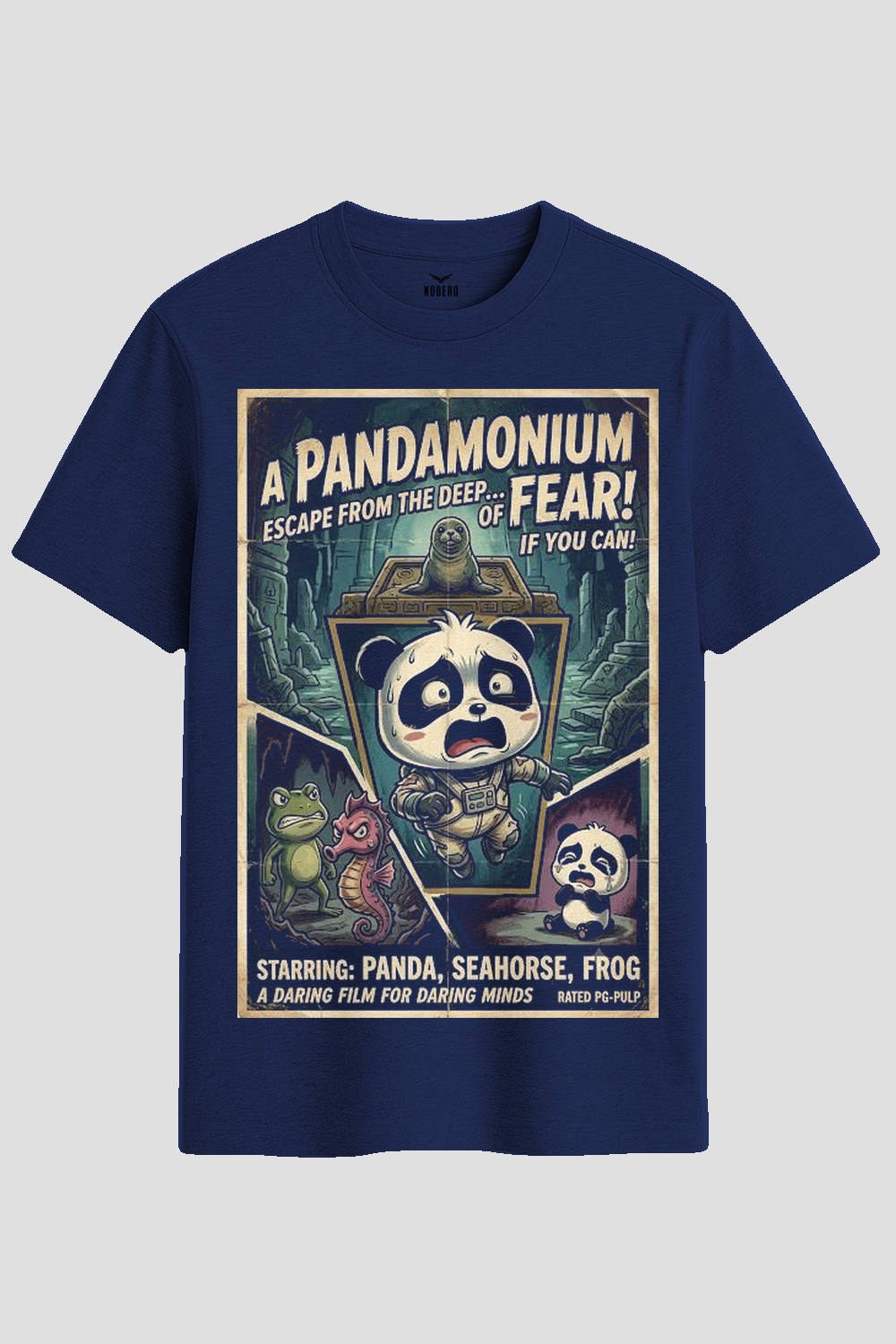 Vintage Pandamonium Movie Poster Graphic T-Shirt