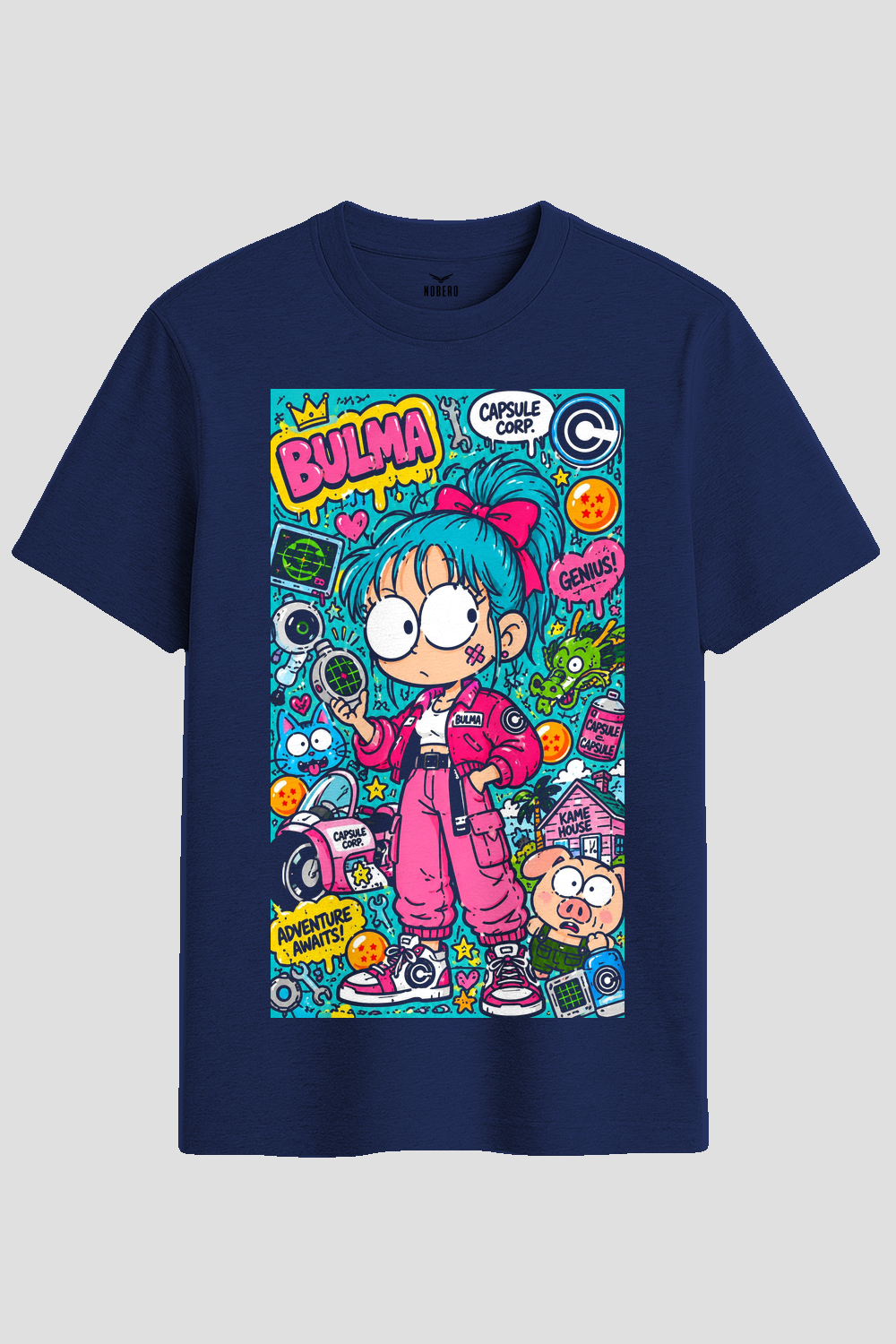 Bulma Capsule Corp Doodle Graphic T-Shirt